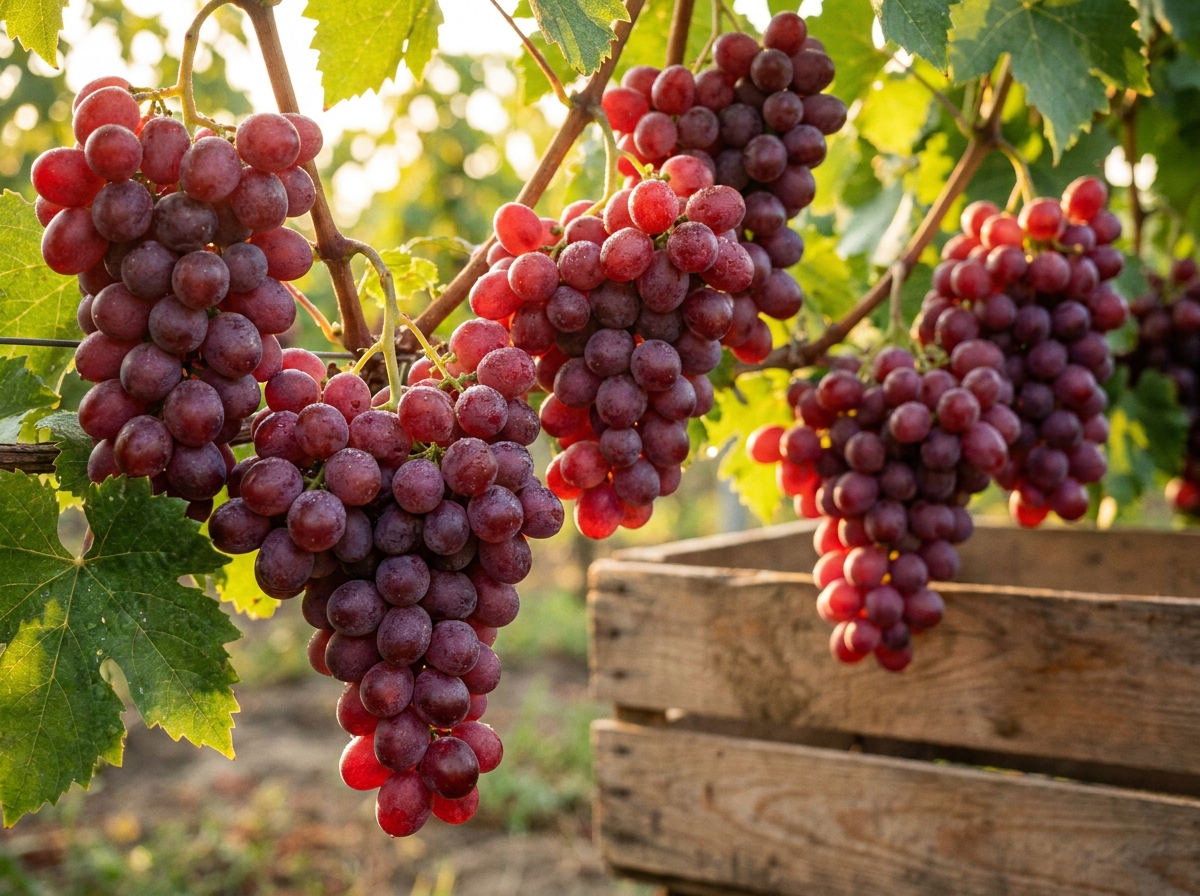 Close-up of red grapes